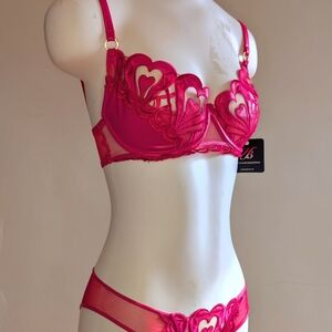 Red Hearts Bra Set Honey Birdette